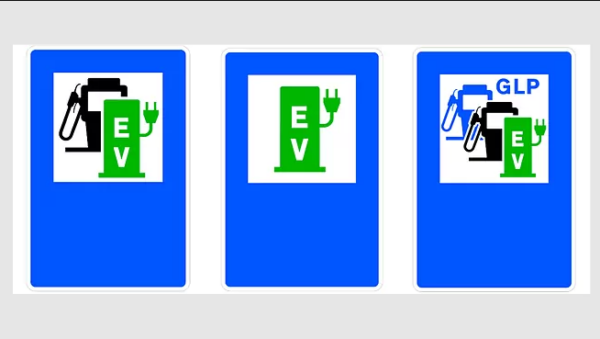 La DGT presenta cuatro nuevas señales para identificar los surtidores de GLP y de recarga eléctrica